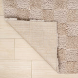 Rook Geometric Checker High-low Shag Area Rug