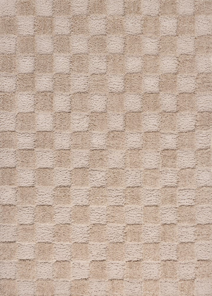 Rook Geometric Checker High-low Shag Area Rug