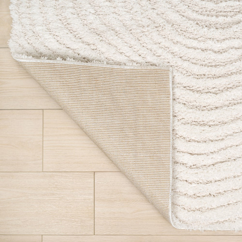 Bullseye Concentric Ring High-low Shag Area Rug
