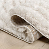Bullseye Concentric Ring High-low Shag Area Rug