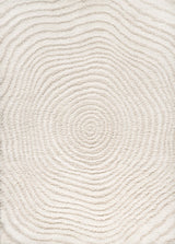 Bullseye Concentric Ring High-low Shag Area Rug