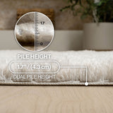 Bullseye Concentric Ring High-low Shag Area Rug