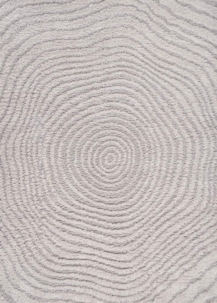 Bullseye Concentric Ring High-low Shag Area Rug