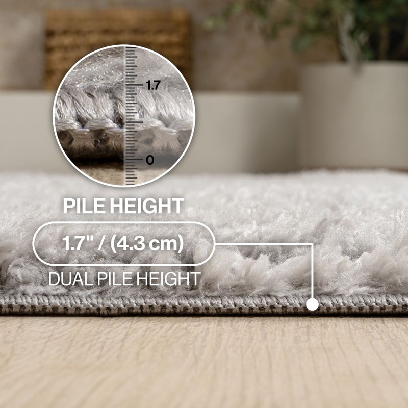 Bullseye Concentric Ring High-low Shag Area Rug