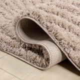 Bullseye Concentric Ring High-low Shag Area Rug