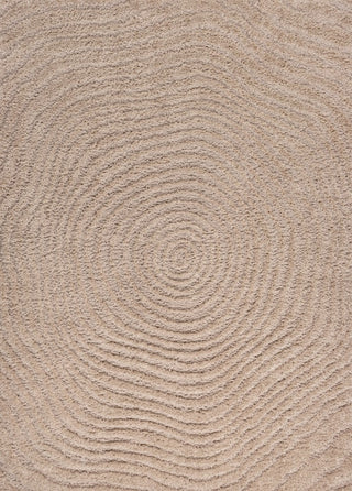 Bullseye Concentric Ring High-low Shag Area Rug