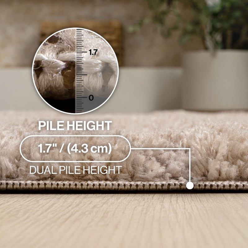 Bullseye Concentric Ring High-low Shag Area Rug