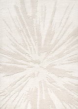 Aurealis Sunburst Abstract High-low Shag Area Rug