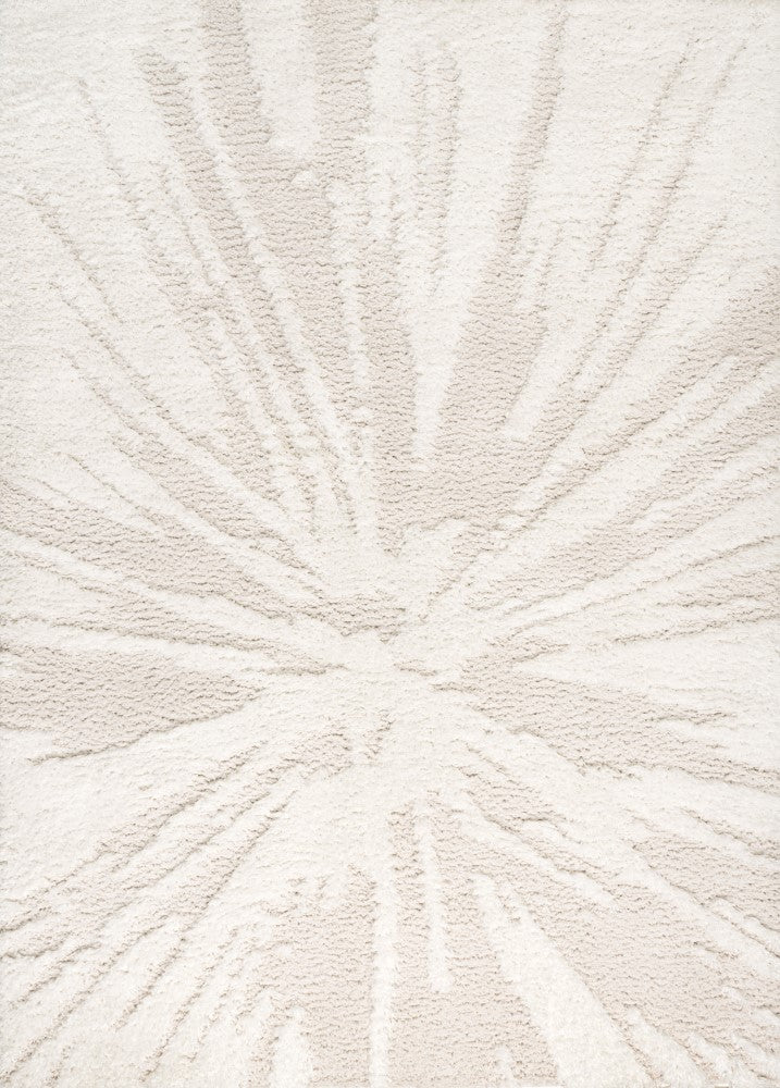 Aurealis Sunburst Abstract High-low Shag Area Rug