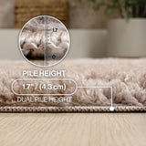 Aurealis Sunburst Abstract High-low Shag Area Rug
