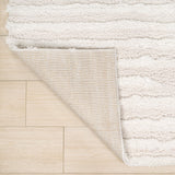 Sans Distressed Linear Stripe High-low Shag Area Rug