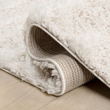 Sans Distressed Linear Stripe High-low Shag Area Rug