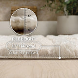 Sans Distressed Linear Stripe High-low Shag Area Rug