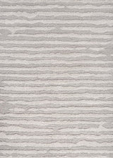 Sans Distressed Linear Stripe High-low Shag Area Rug