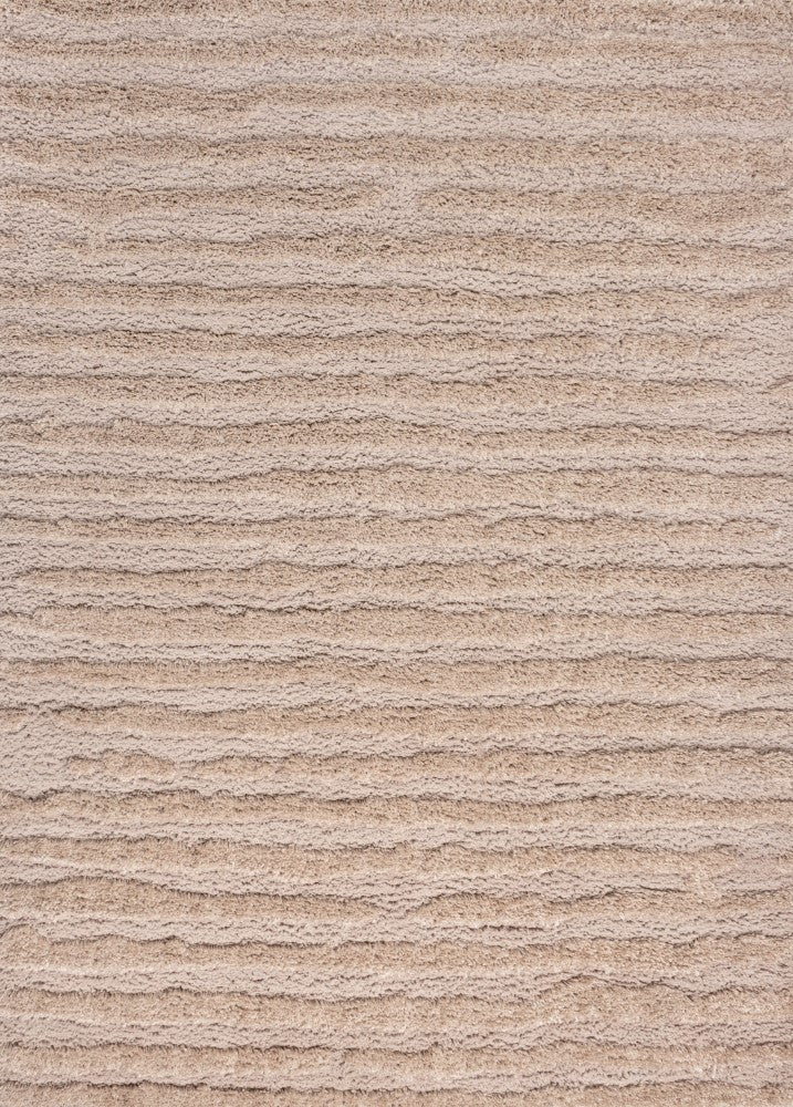 Sans Distressed Linear Stripe High-low Shag Area Rug