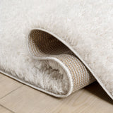 Guy Modern Luxe Solid High-pile Shag Area Rug