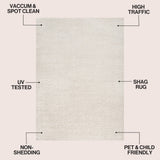 Guy Modern Luxe Solid High-pile Shag Area Rug