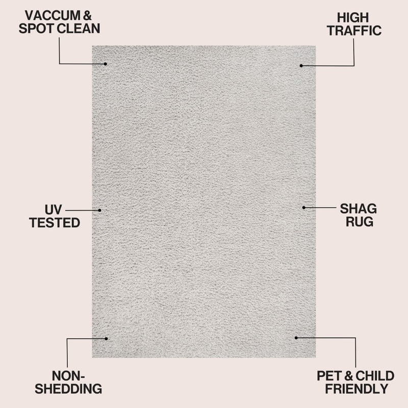 Guy Modern Luxe Solid High-pile Shag Area Rug