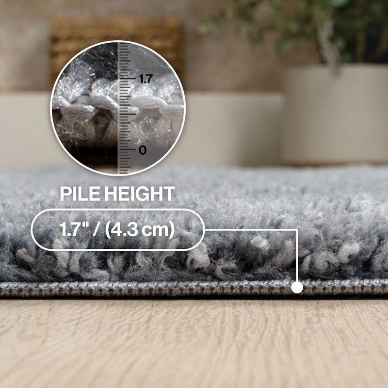 Guy Modern Luxe Solid High-pile Shag Area Rug