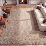 Guy Modern Luxe Solid High-pile Shag Area Rug