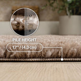 Guy Modern Luxe Solid High-pile Shag Area Rug