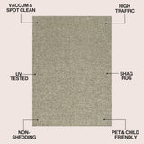 Guy Modern Luxe Solid High-pile Shag Area Rug