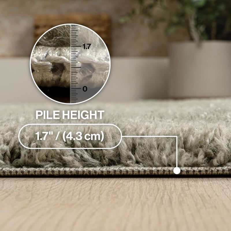 Guy Modern Luxe Solid High-pile Shag Area Rug