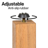 Tamlyn 15.75" Traditional Classic Slatted Solid Acacia Wood Indoor/Outdoor Shower Stool