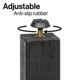 Armin 18.1" Modern Classic Grid Slat Solid Acacia Wood Indoor/Outdoor Shower Stool