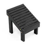 Saru 11.8" Traditional Classic Solid Acacia Wood Shower Shaving Foot Stool