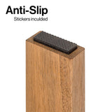 Saru 11.8" Traditional Classic Solid Acacia Wood Shower Shaving Foot Stool