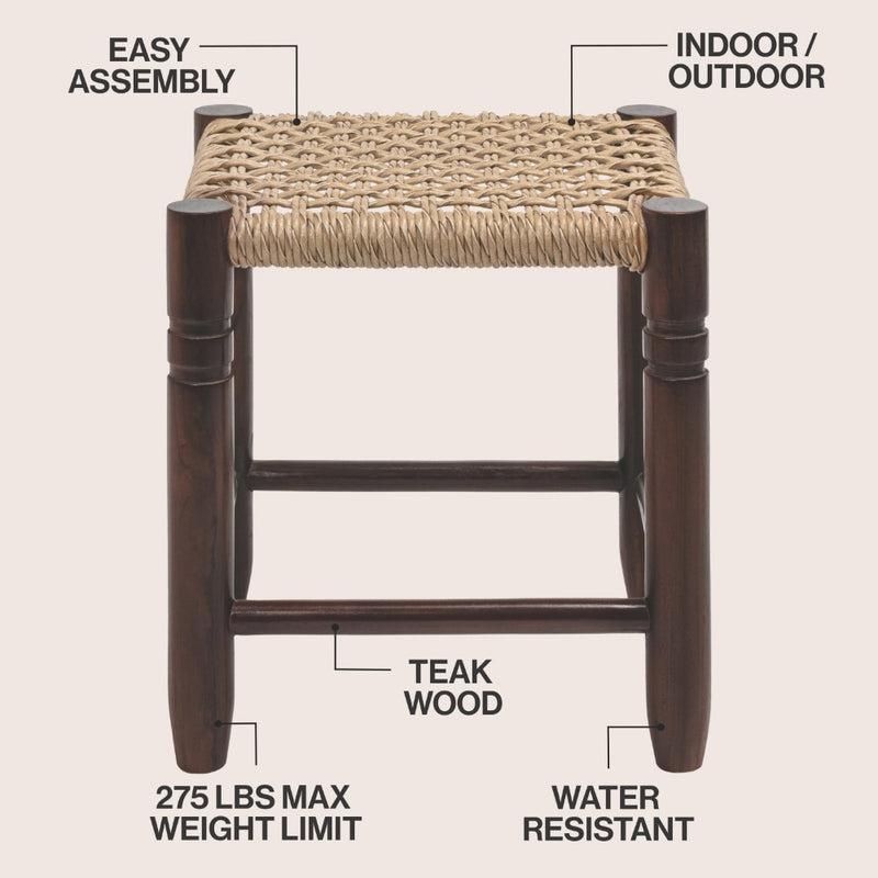 columnar-15-75-casual-bohemian-handcrafted-teak-wood-backless-indoor-outdoor-teak-wood-accent-stool-with-synthetic-woven-rattan-seat