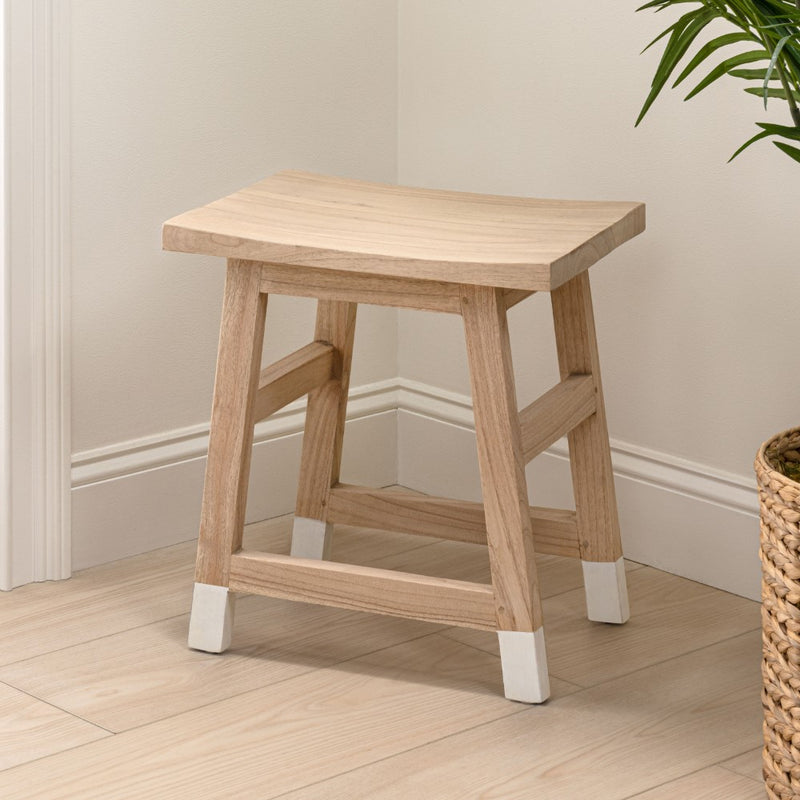 finesse-18-3-classic-casual-handcrafted-solid-mindi-wood-accent-stool-with-tipped-legs