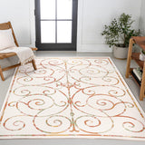 Danae Classic Cottage Filigree Scroll Reversible Machine-Washable Indoor/Outdoor Area Rug