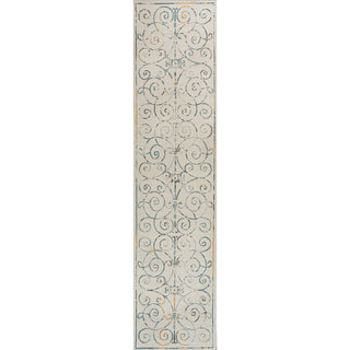 Danae Classic Cottage Filigree Scroll Reversible Machine-Washable Indoor/Outdoor Area Rug