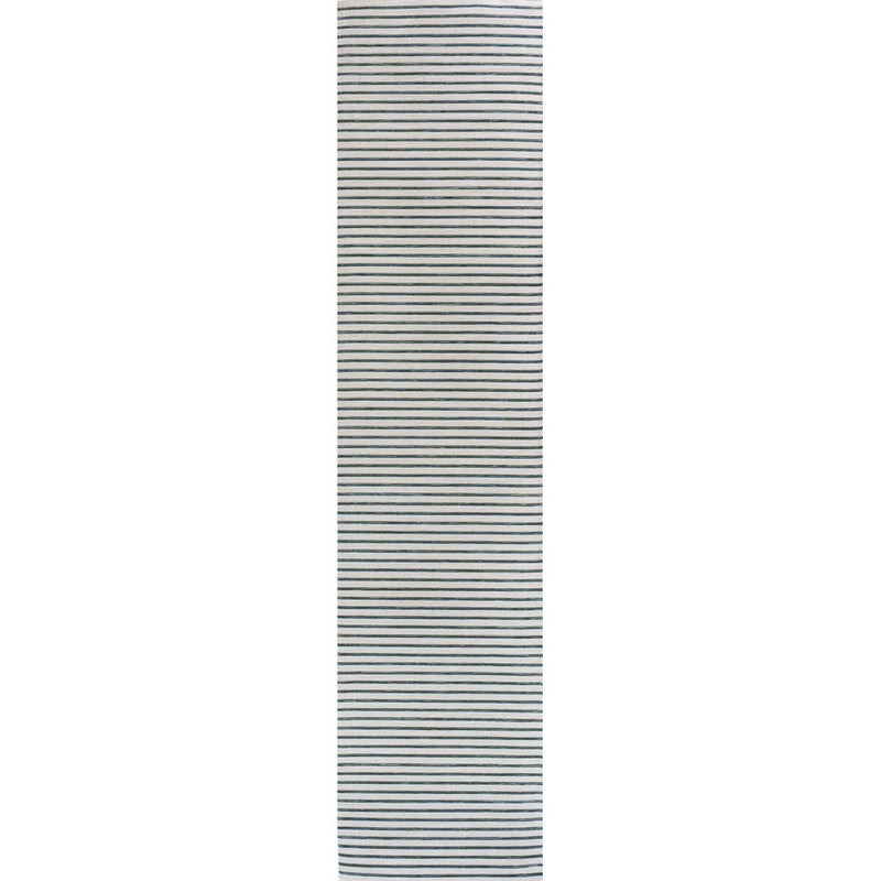 Damon Classic Coastal Pinstripe Reversible Machine-Washable Indoor/Outdoor Area Rug