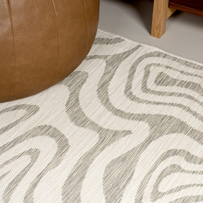 Eryx Modern Bohemian Abstract Organic Reversible Machine-Washable Indoor/Outdoor Area Rug