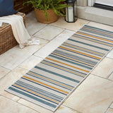 Janus Classic Coastal Ticking Stripe Reversible Machine-Washable Indoor/Outdoor Area Rug