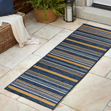 Janus Classic Coastal Ticking Stripe Reversible Machine-Washable Indoor/Outdoor Area Rug