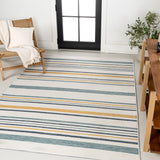 Janus Classic Coastal Ticking Stripe Reversible Machine-Washable Indoor/Outdoor Area Rug