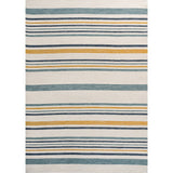 Janus Classic Coastal Ticking Stripe Reversible Machine-Washable Indoor/Outdoor Area Rug