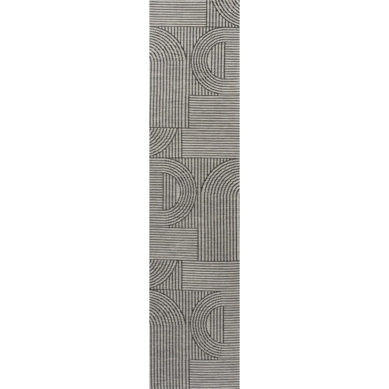 Zephyr Mid-Century Modern Arch Stripe Reversible Machine-Washable Indoor/Outdoor Area Rug