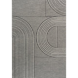 Zephyr Mid-Century Modern Arch Stripe Reversible Machine-Washable Indoor/Outdoor Area Rug
