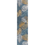 Calypso Coastal Casual Palm Frond Reversible Machine-Washable Indoor/Outdoor Area Rug