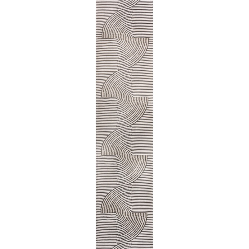 Arielle Mid-Century Modern Curve Stripe Reversible Machine-Washable Indoor/Outdoor Area Rug