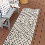Zana Modern Geometric Moroccan Reversible Machine-Washable Indoor/Outdoor Area Rug