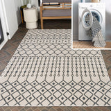 Zana Modern Geometric Moroccan Reversible Machine-Washable Indoor/Outdoor Area Rug