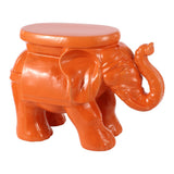 White Elephant 14.2" Ceramic Garden Stool - JONATHAN Y