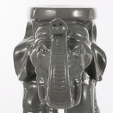 White Elephant 14.2" Ceramic Garden Stool