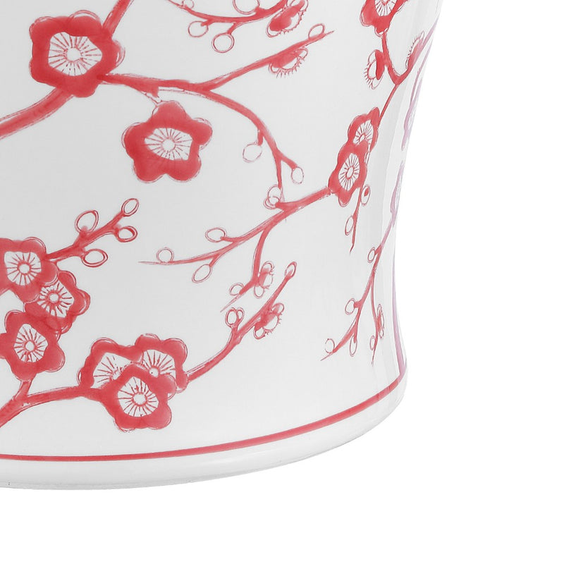 Cherry Blossom 17.7" Ceramic Garden Stool - JONATHAN Y